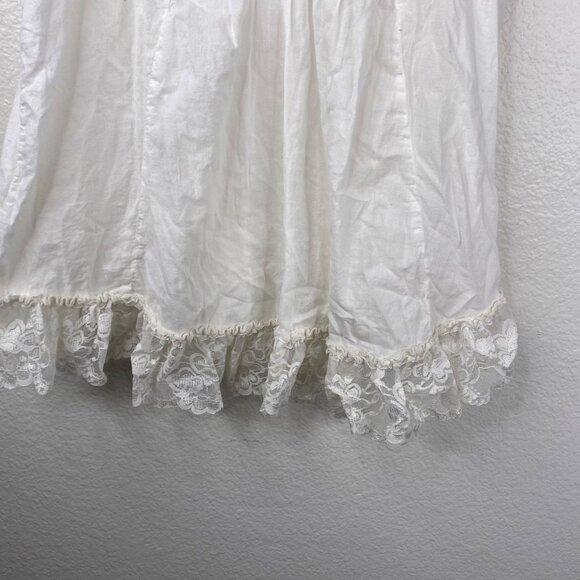 Vtg Energie Milkmaid Fairy Whimsigoth Boho Y2K Top Lace Ruffle Flowy White Sz S - Picture 6 of 10